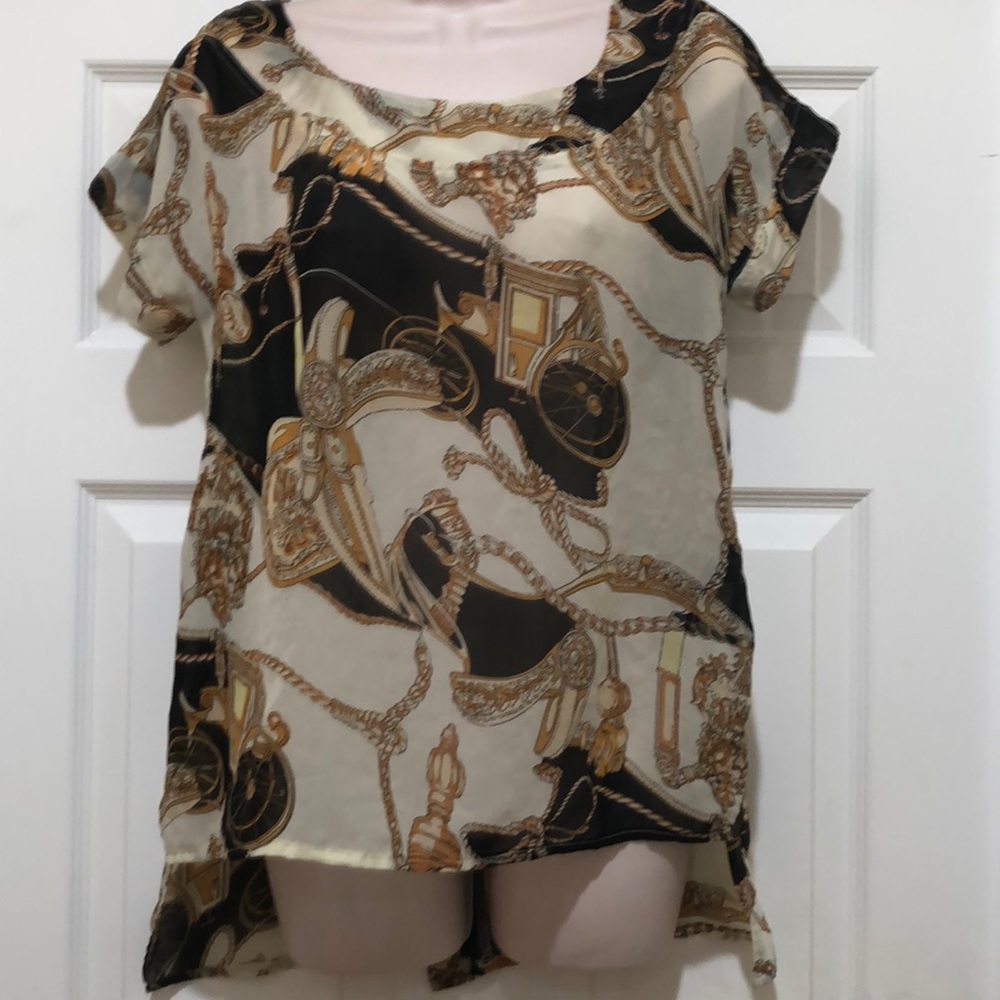 Forever 21 Scarf Print Top Size S